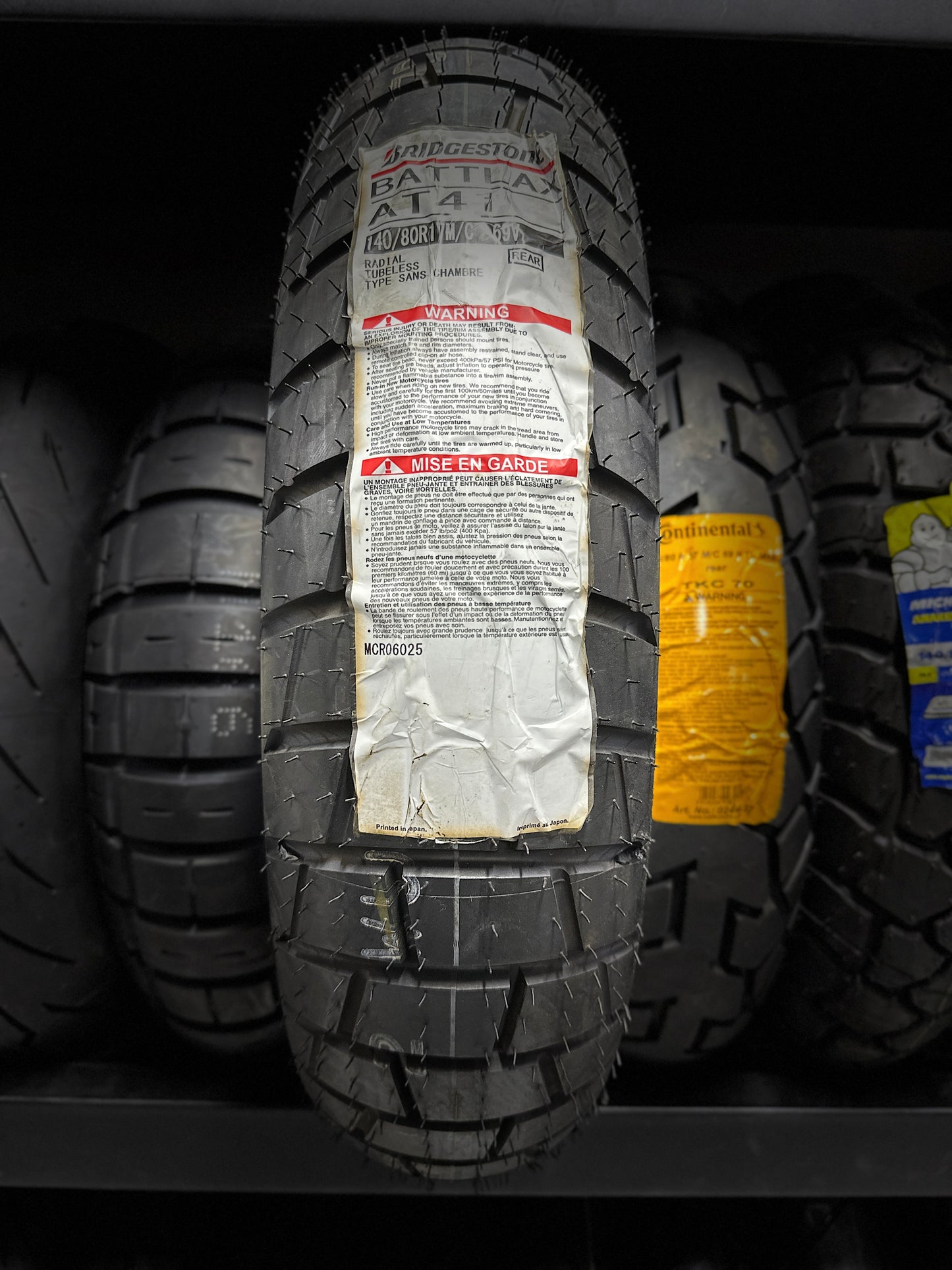 BRIDGESTONE 140-80-17 BATTLAX AT41