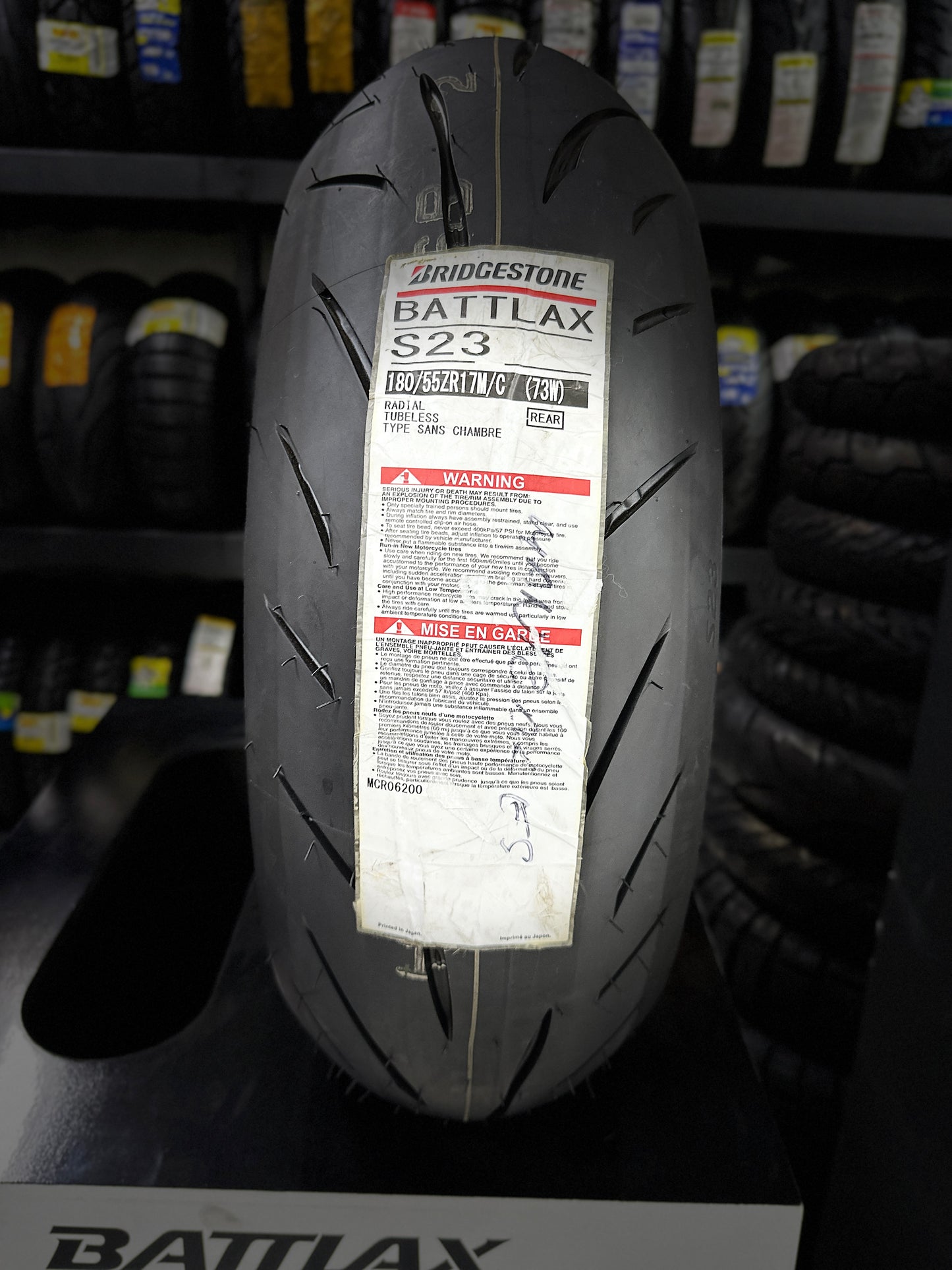 BRIDGESTONE 180-55-17 BATTLAX S23